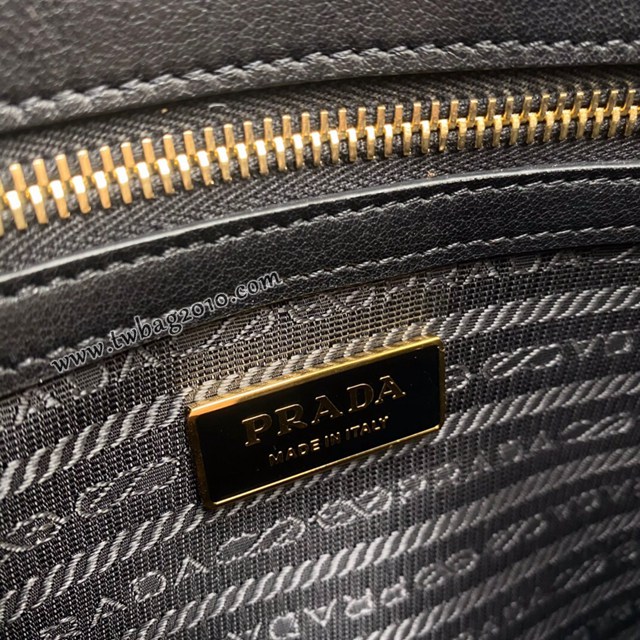 Prada專櫃新款大號刺繡織物包 1BA356 普拉達Saffiano皮革手提刺繡托特包 csp1054